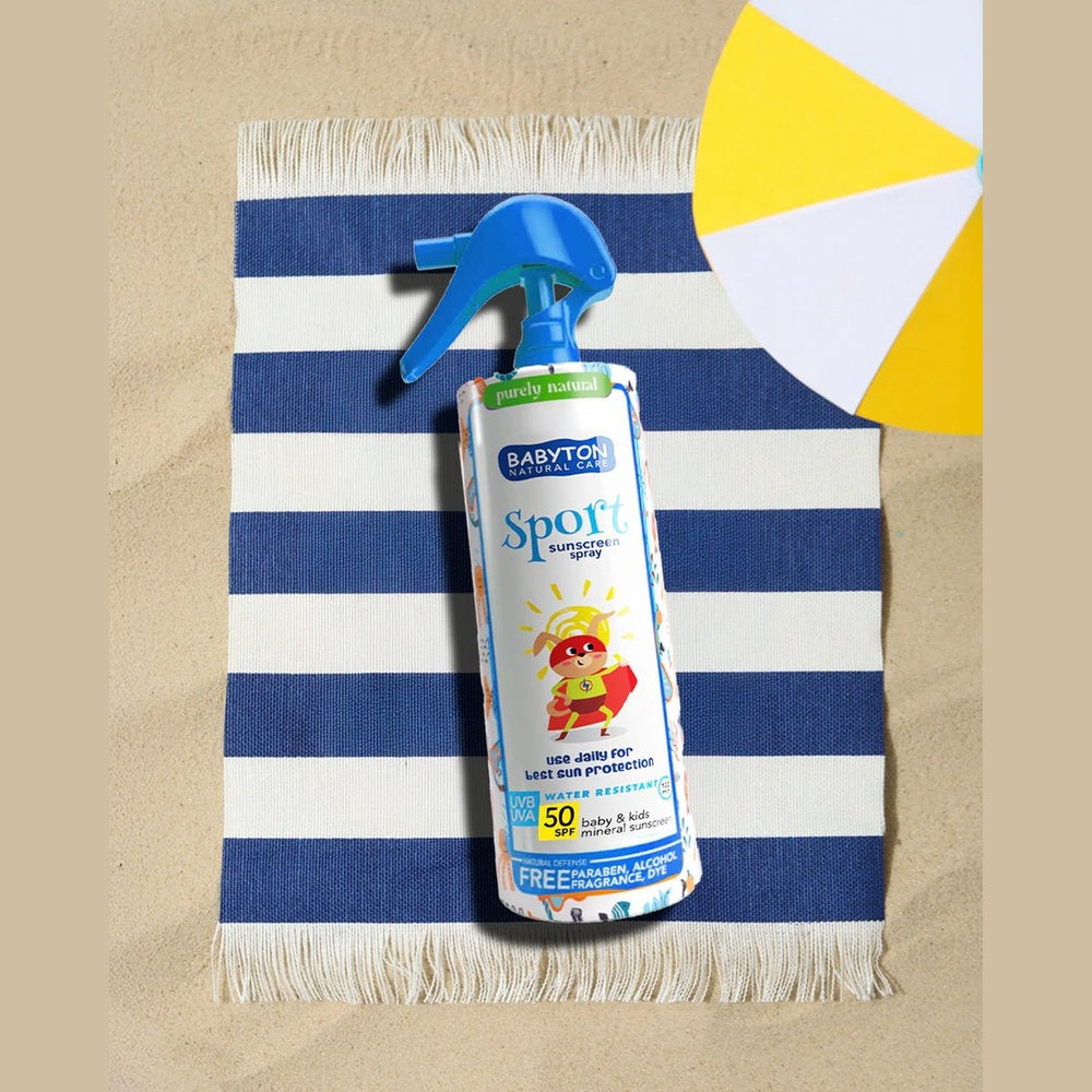 BABYTON - Crème solaire SPF50 pour bébé et enfant - Crème solaire naturelle - 200ml - Spray