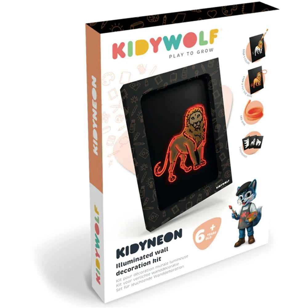Kit créatif de décoration murale Kidywolf Kidyneon - Animaux