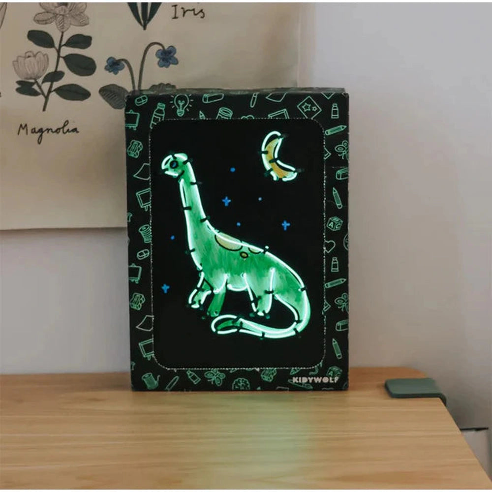 Kidywolf Kidyneon Kit de bricolage décoration murale - Dinosaures