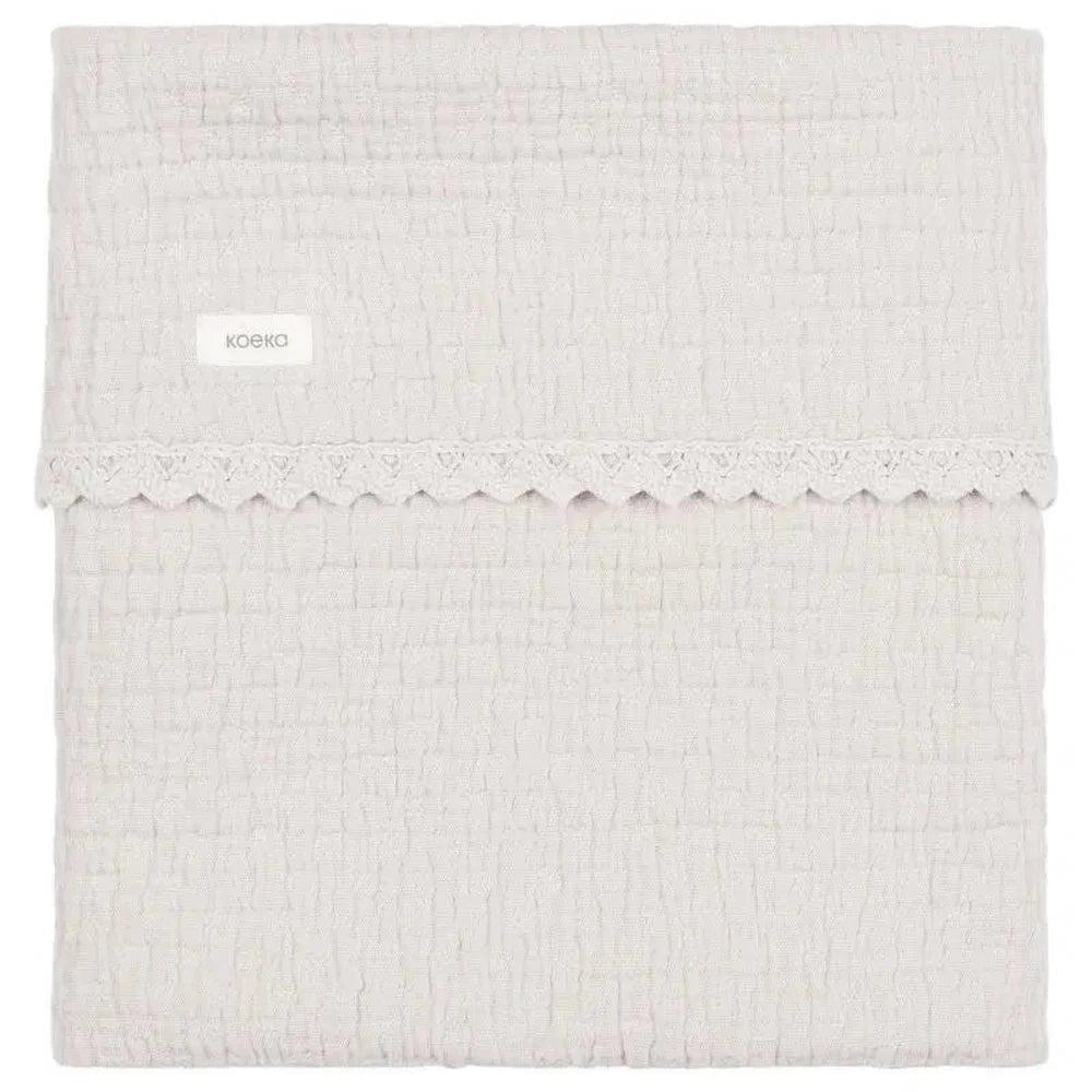 Koeka couverture de berceau 75x100cm - Lace Elba - Pierre