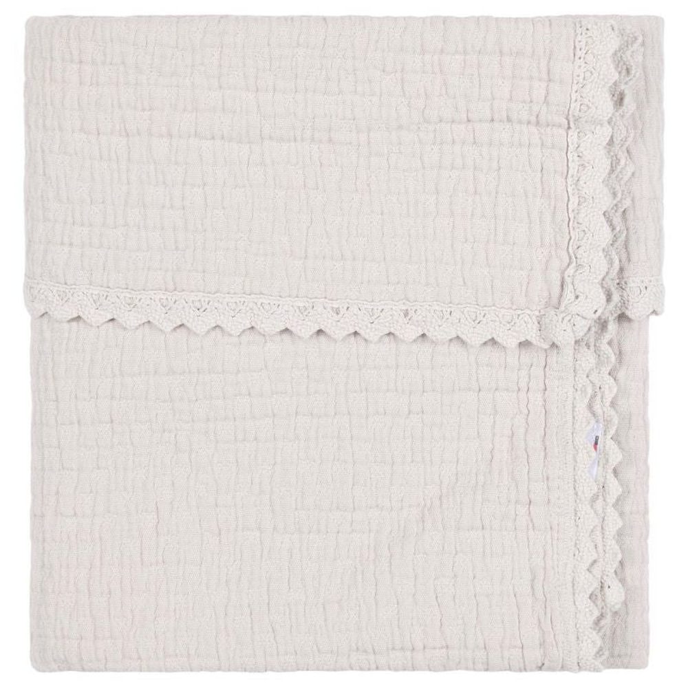 Koeka Couverture de berceau 75x100cm - Lace Elba - Stone