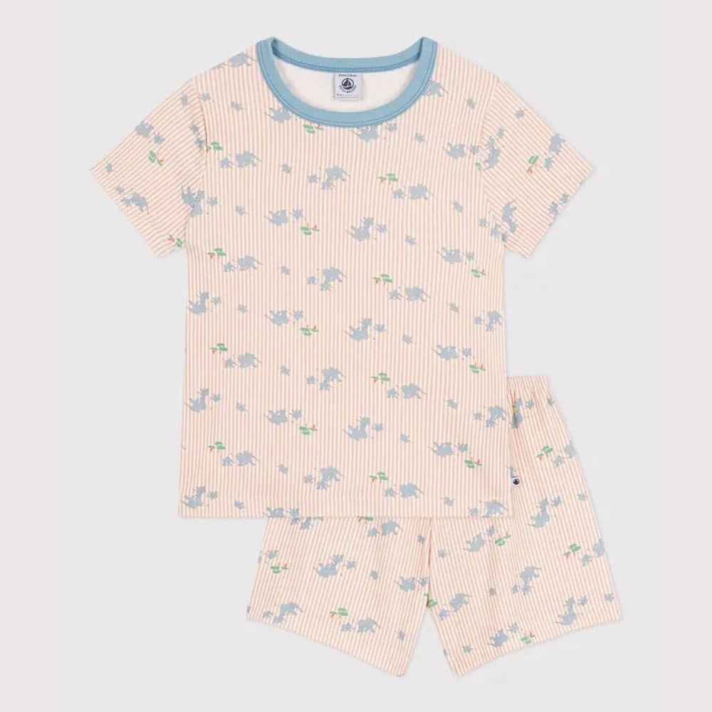 Petit Bateau | Pyjama courte en coton pour enfant avec imprimé éléphants