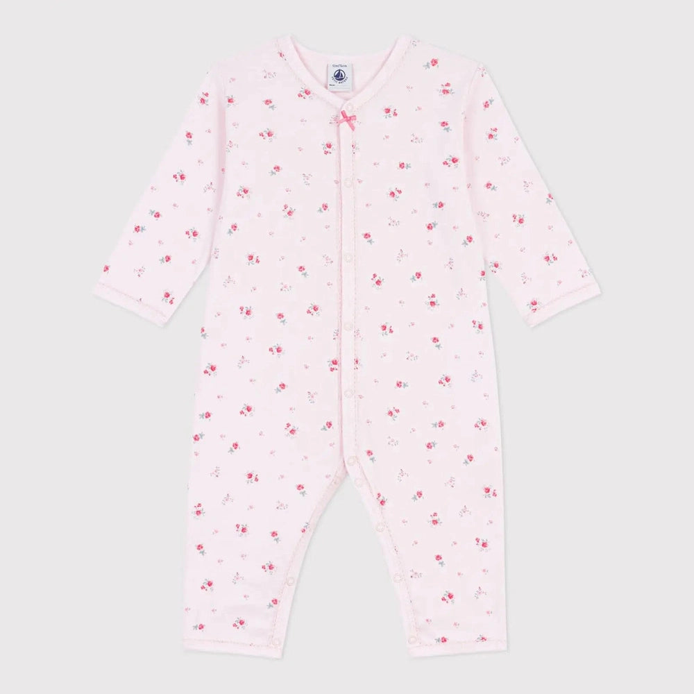 Petit Bateau | Petit Bateau | Pyjama bébé en coton à imprimé fleuri sans pieds