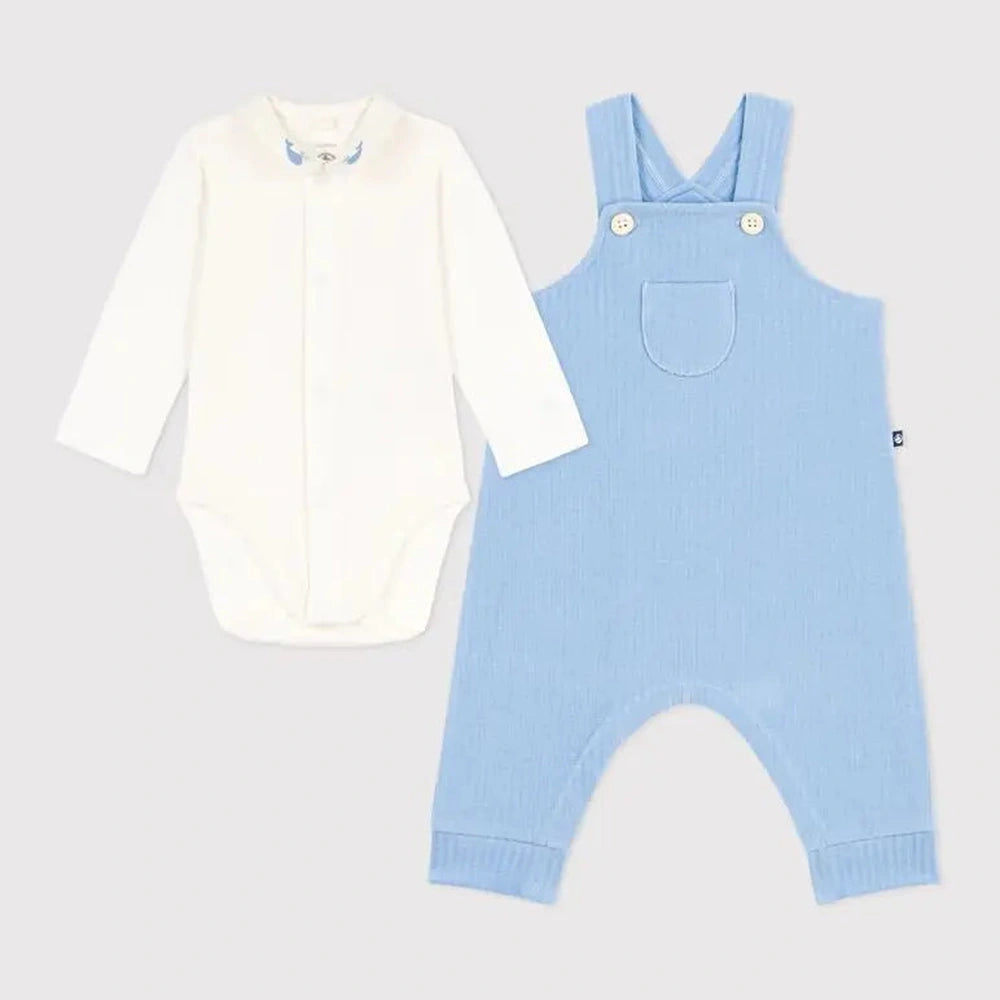 Petit Bateau | Ensemble bébé salopette avec body