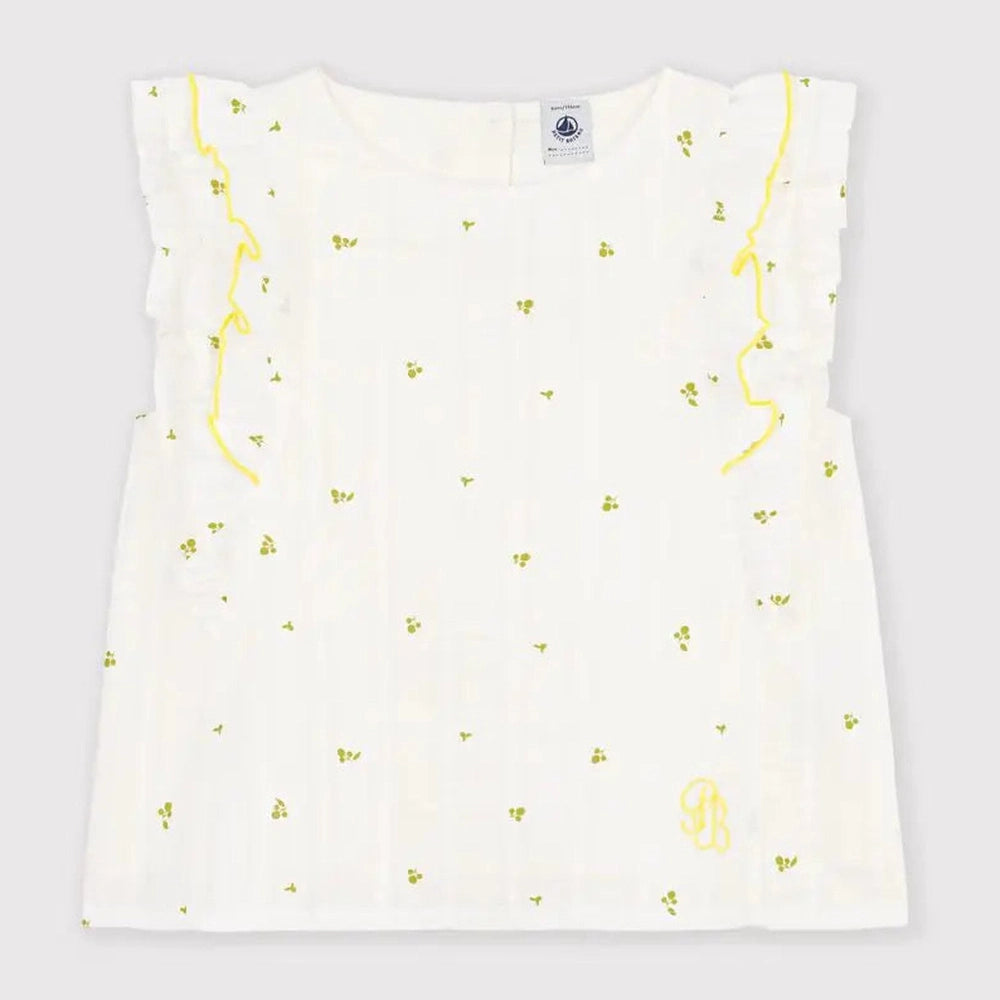 Petit Bateau | Blouse enfant en coton sans manches à imprimé fleuri