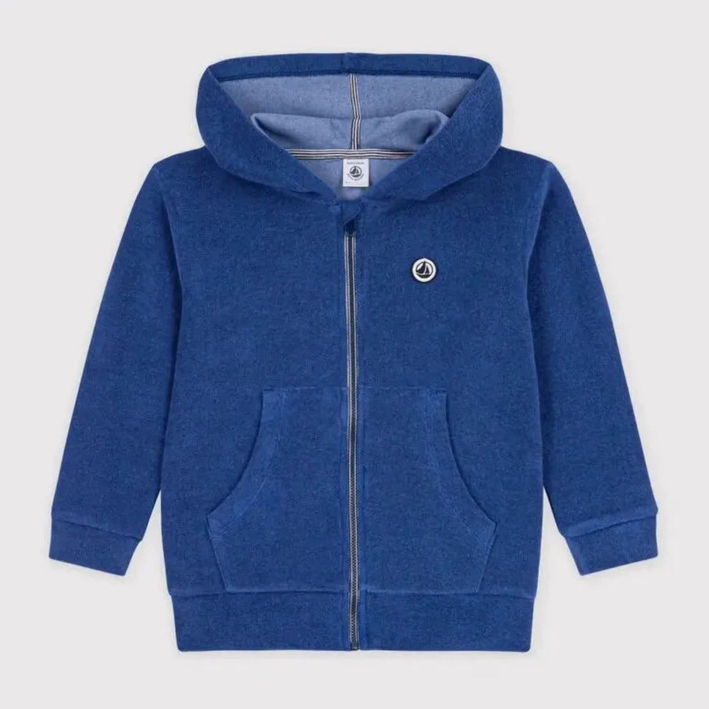 Petit Bateau | Gilet bleu zippé