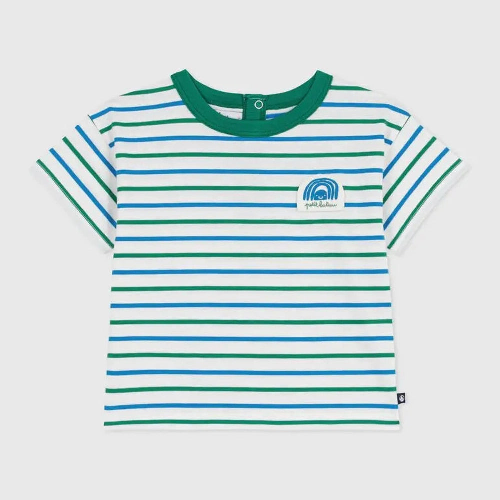 Petit Bateau | T-shirt en coton à manches courtes à rayures pour bébé