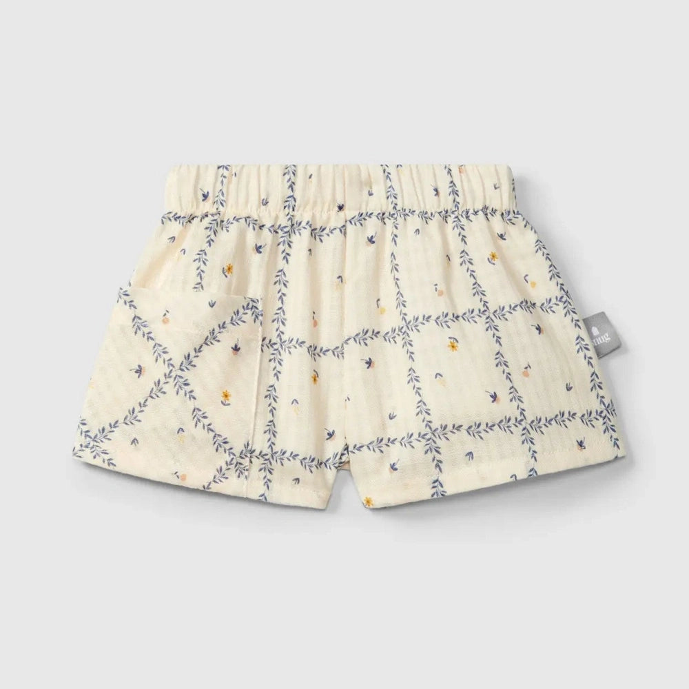 Short ajusté à fleurs