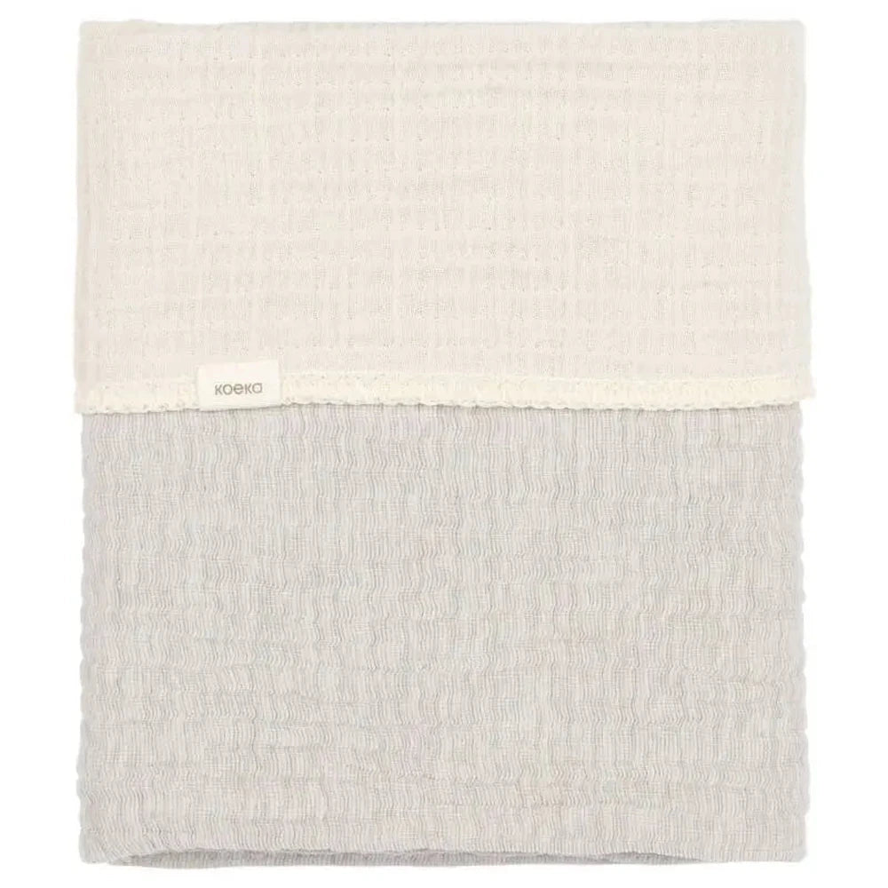 Couverture de berceau Koeka Rivoli 75x100 cm - stone