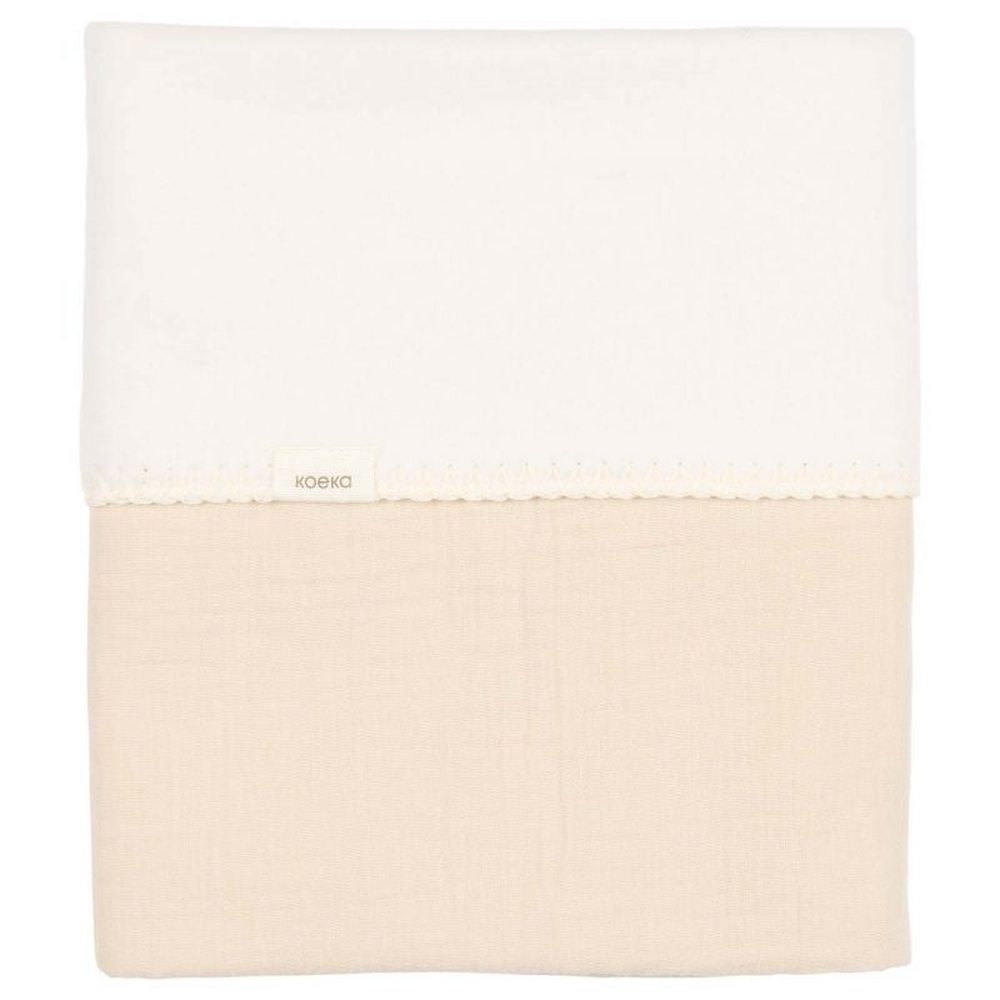 Koeka Couverture pour berceau Cotton Fleece Faro 75x100 - blanc chaud
