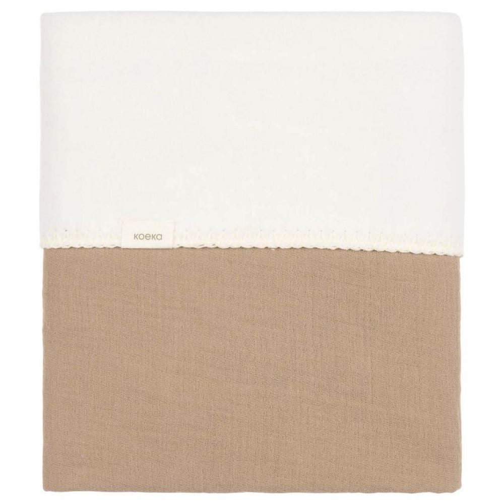 Koeka Couverture pour berceau Cotton Fleece Faro 75x100 - café