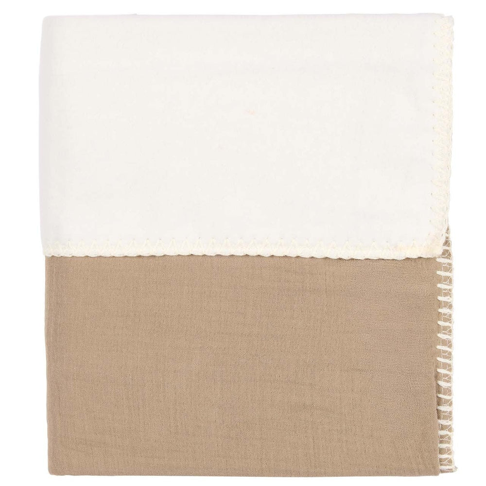 Koeka Couverture de berceau Cotton Fleece Faro 75x100 - café