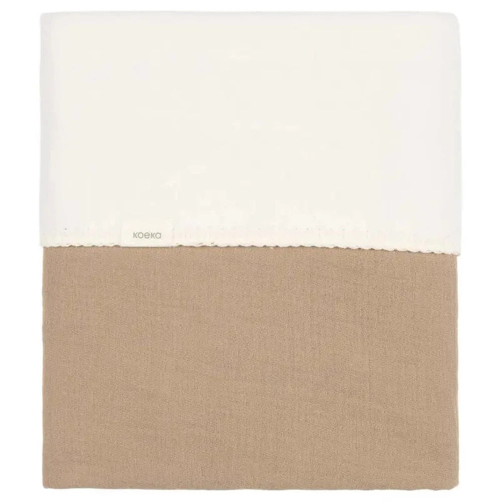 Koeka Couverture de berceau en coton polaire Faro 75x100 - caffe
