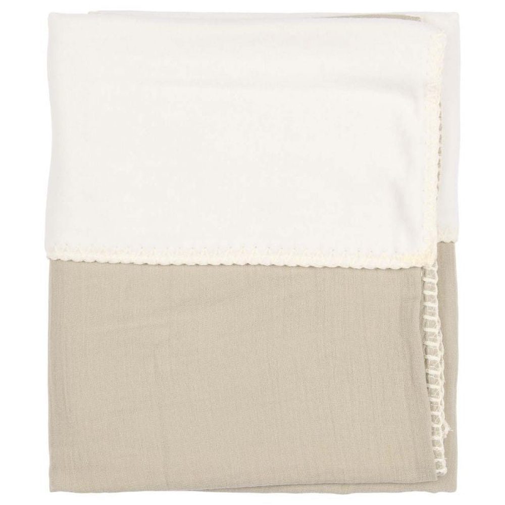Koeka couverture de berceau Cotton Fleece Faro 75x100 - sauge