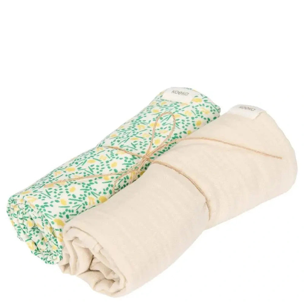 Koeka Lange hydrophile 2 pièces Meadow 75x75 cm - blanc cassé