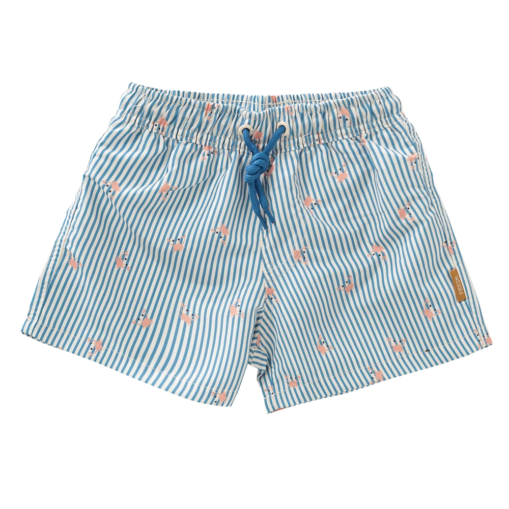 Fresk | Short de bain anti-UV à rayures et crabes