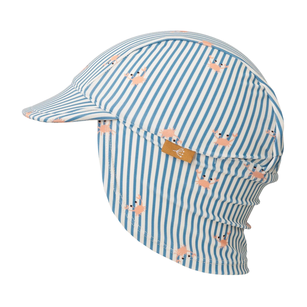 Fresk | Casquette anti-UV à rayures et crabes