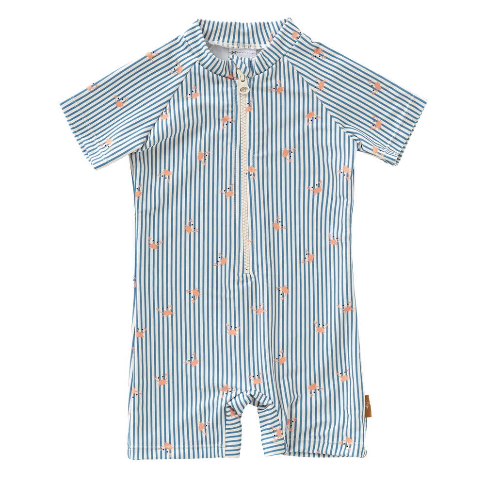 Fresk | Maillot de bain anti-UV à rayures et crabes