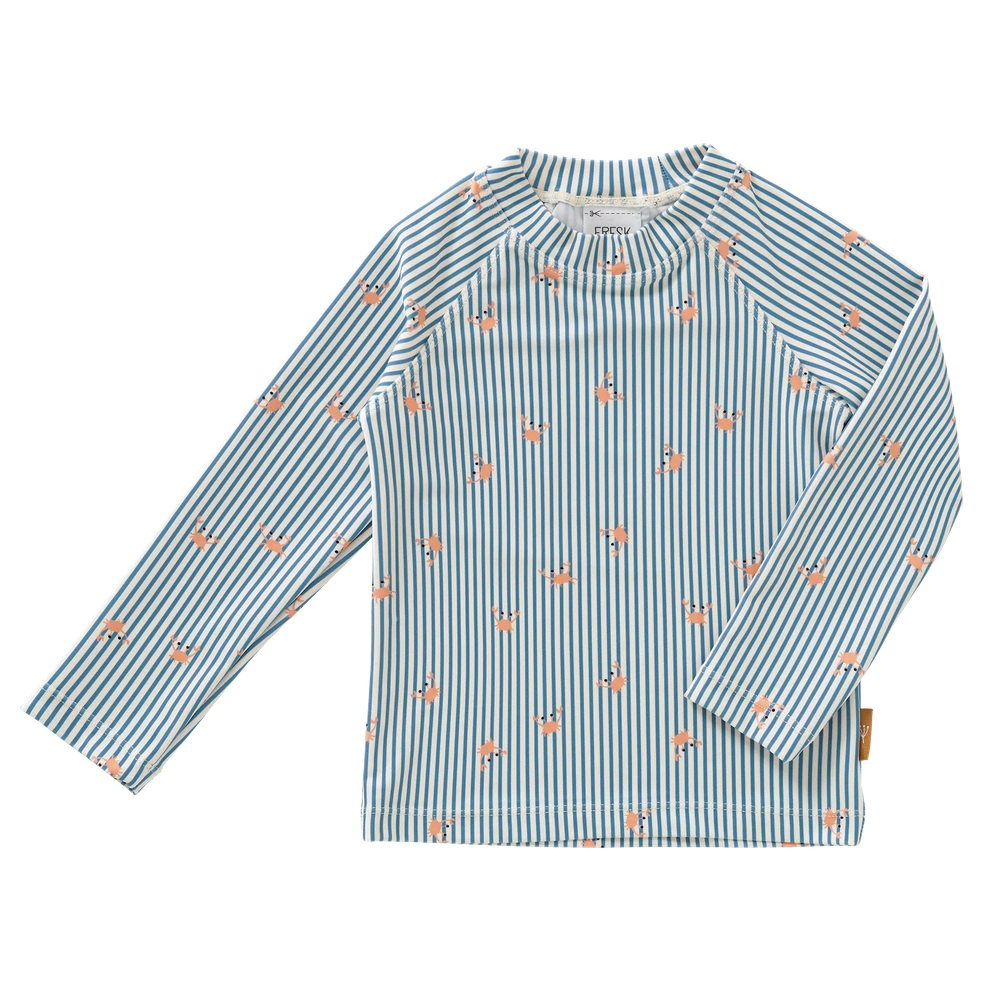 Fresk | T-shirt de bain anti-UV à rayures et crabes