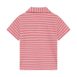 Minymo Polo à manches courtes rayé Rosy Tough