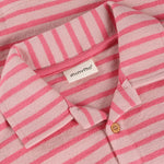 Minymo T-shirt polo à manches courtes rayé Rosy Tough
