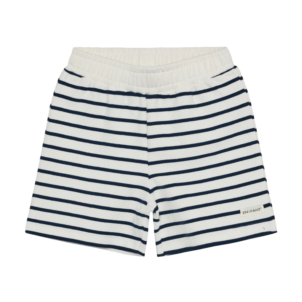 En Fant short de survêtement rayé - bleu foncé