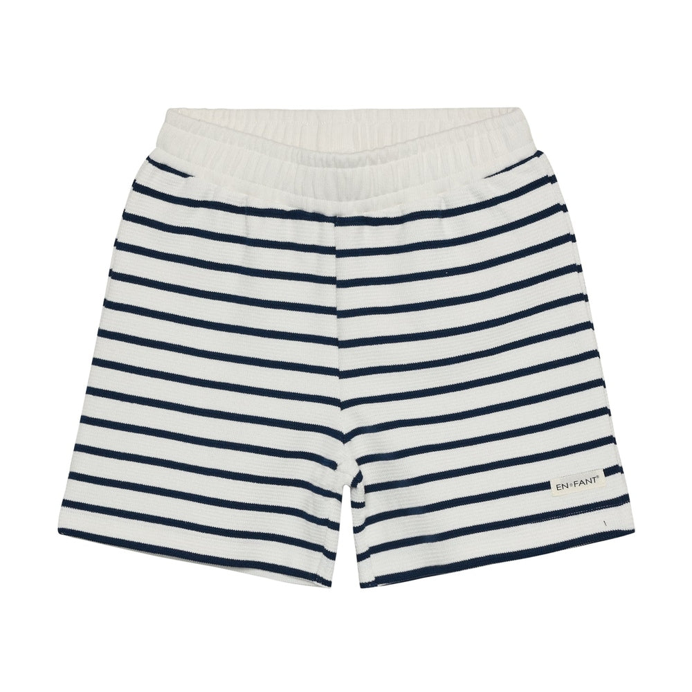 En Fant Sweatshort rayé - bleu foncé
