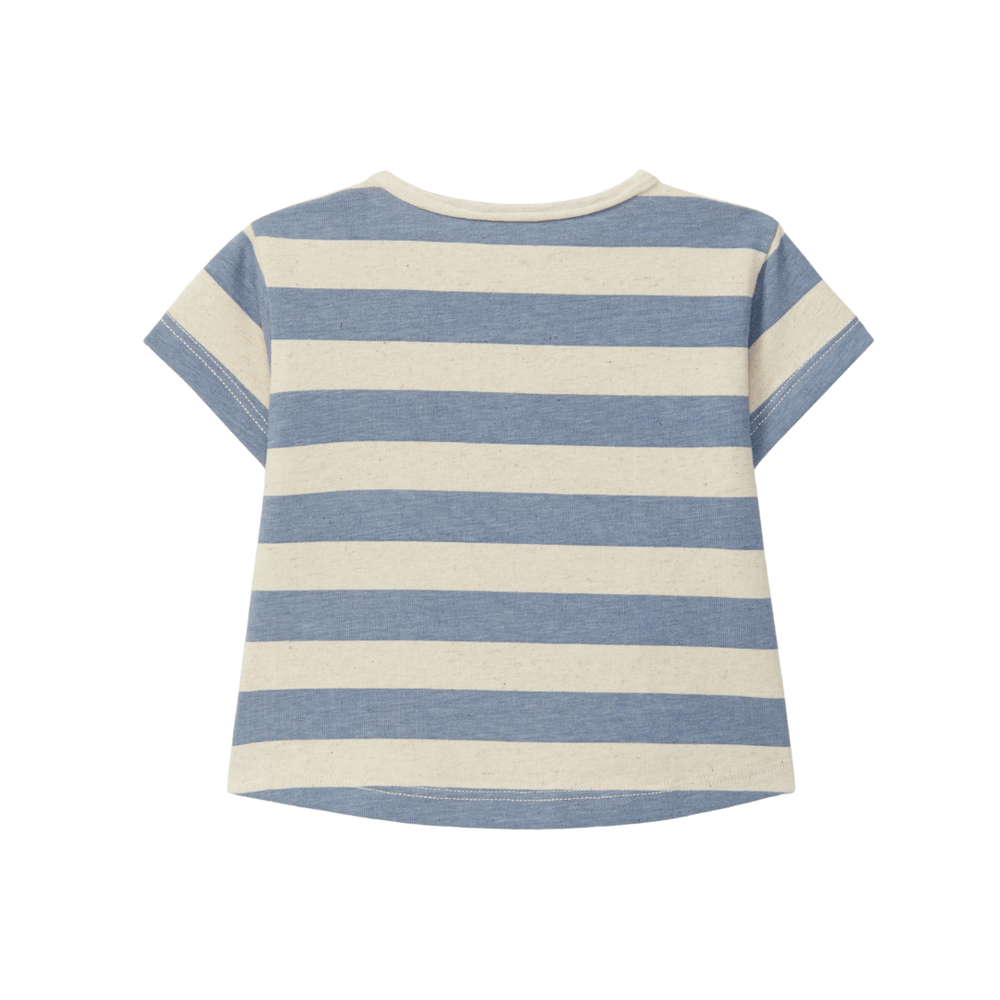T-shirt en coton ajusté - Indigo