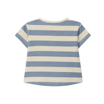 T-shirt en coton ajusté - Indigo