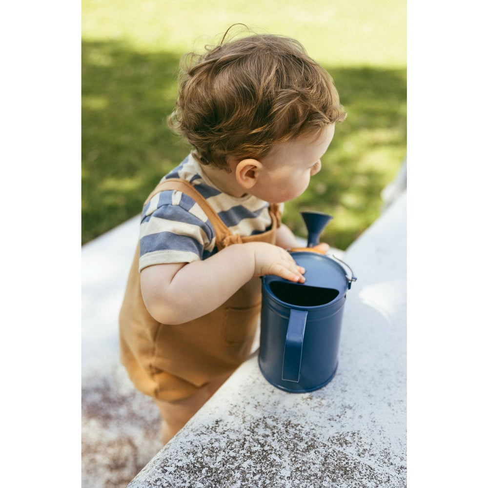 T-shirt en coton ajusté - Indigo