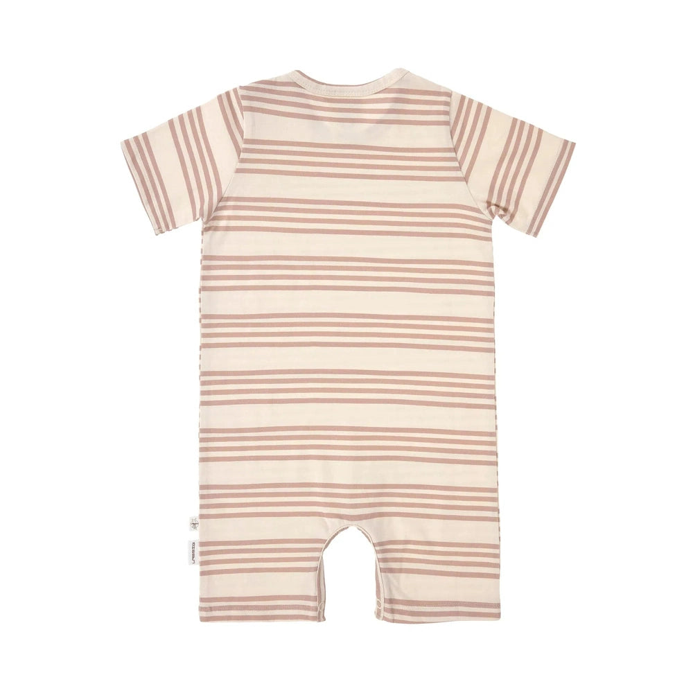 Lässig grenouillère bébé - beige rayé