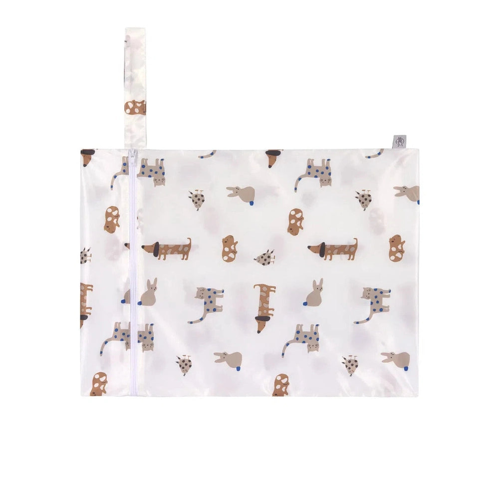 Lässig Sac étanche 2 pièces - petits motifs bleu roi
