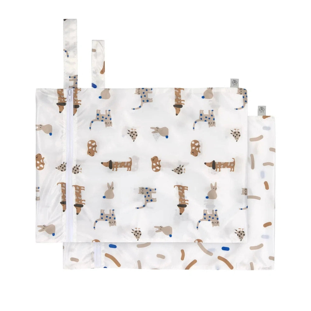 Lässig Sac imperméable 2 pièces - Petits personnages bleu roi