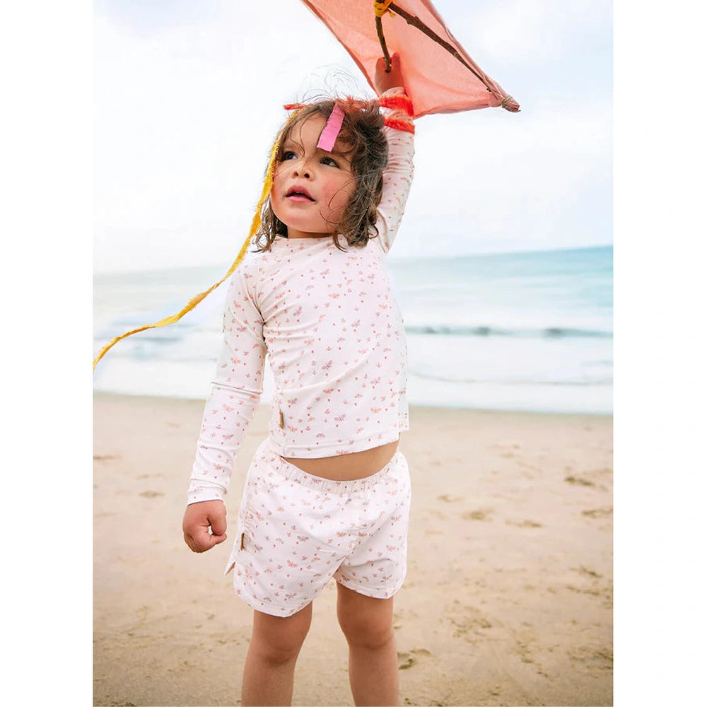 Fresk t-shirt de bain anti-UV manches longues - Papillons