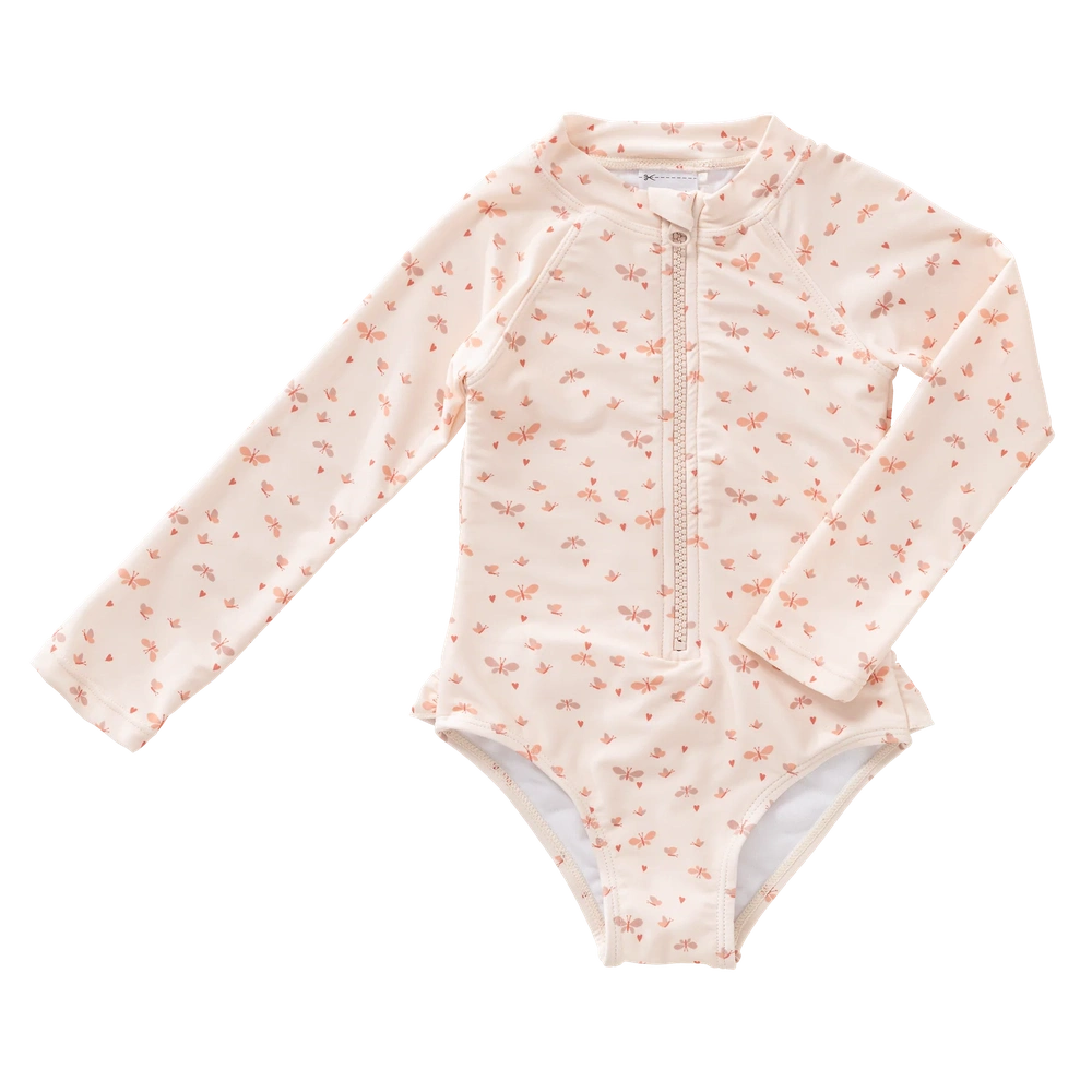 Fresk Combinaison anti-UV manches longues fille - Papillons