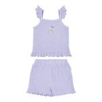 Ensemble top et short Little Dutch - violet