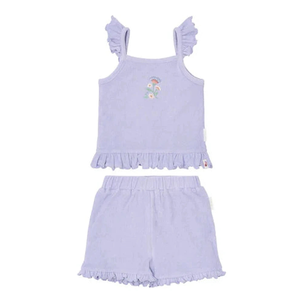Ensemble top et short Little Dutch - violet
