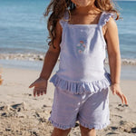 Ensemble top et short Little Dutch - violet