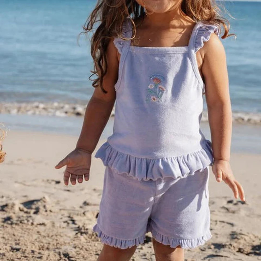 Ensemble top et short Little Dutch - violet