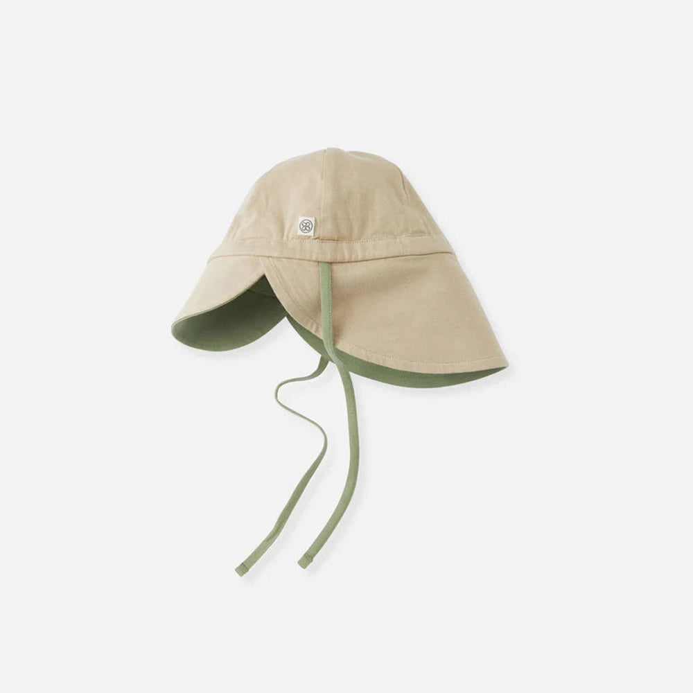 Cloby chapeau de soleil en vert olive/sable – UPF 50+