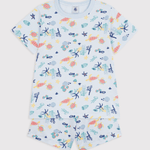 Petit Bateau Short de pyjama en coton avec imprimé phosphorescent