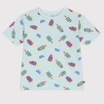 T-shirt Petit Bateau en coton à manches courtes avec imprimé glaces