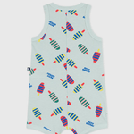 Petit Bateau Combinaison courte pour bébé en coton avec imprimé glaces