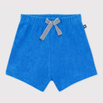 Petit Bateau Short bébé en éponge unie - Bleu