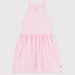 Petit Bateau Robe sans manches en coton uni pour enfant - Rose