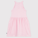 Robe sans manches en coton uni pour enfant - Rose