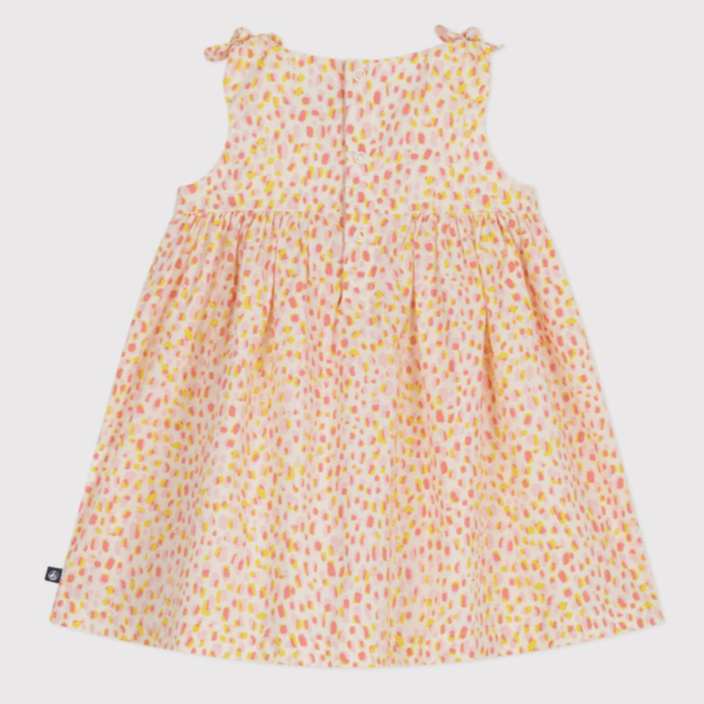 Robe en coton sans manches imprimée pour bébés - Multicolore