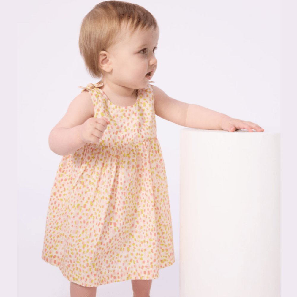 Robe sans manches en coton imprimée pour bébé - Multicolore