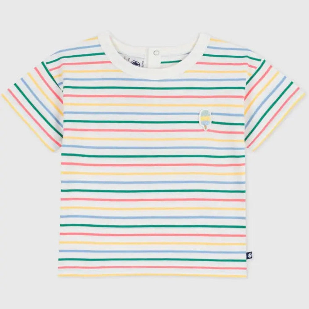 Petit Bateau T-shirt enfant en coton à manches courtes et rayures