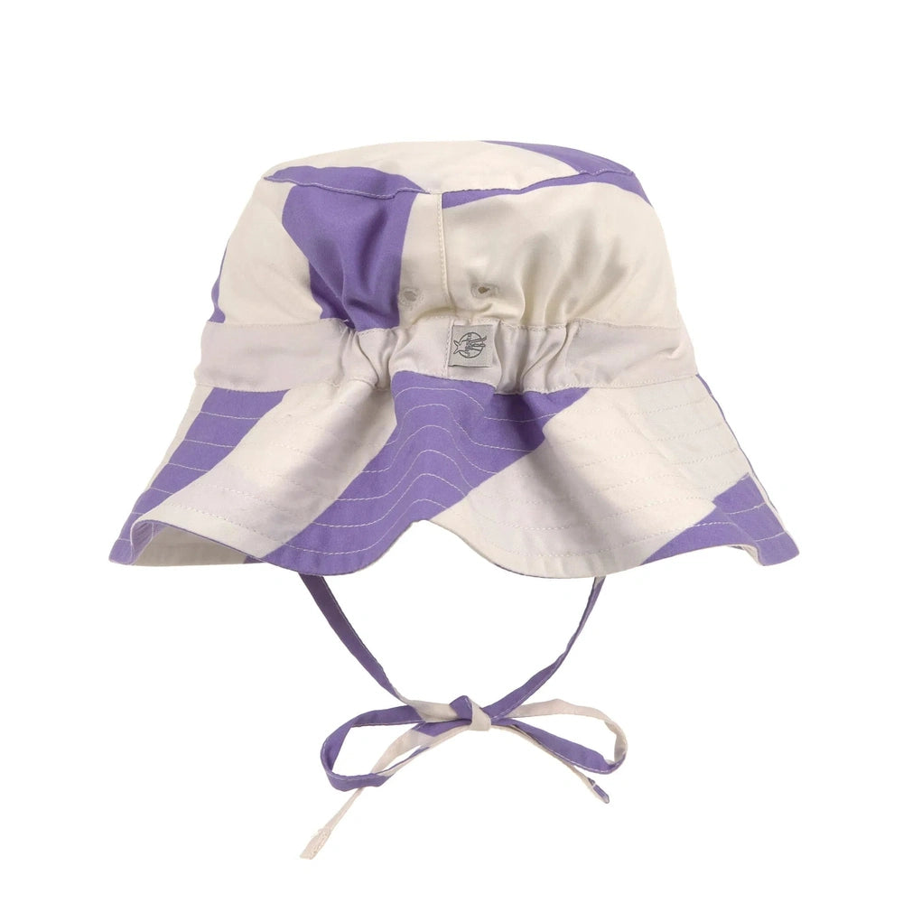 Bob décontracté avec protection solaire - Rayures, sel marin violet